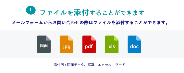 ファイルを添付することができます